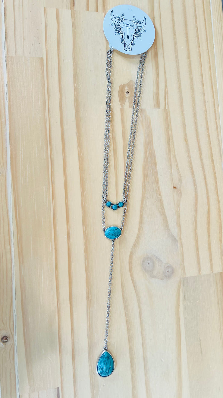 Layered turquoise necklace
