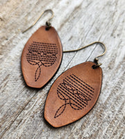 Dallas" Handmade Tooled Leather Western Earrings