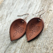 Waco" Handmade Bootstitch Leather Earrings