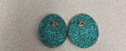 Turquoise and bling beaded earrings