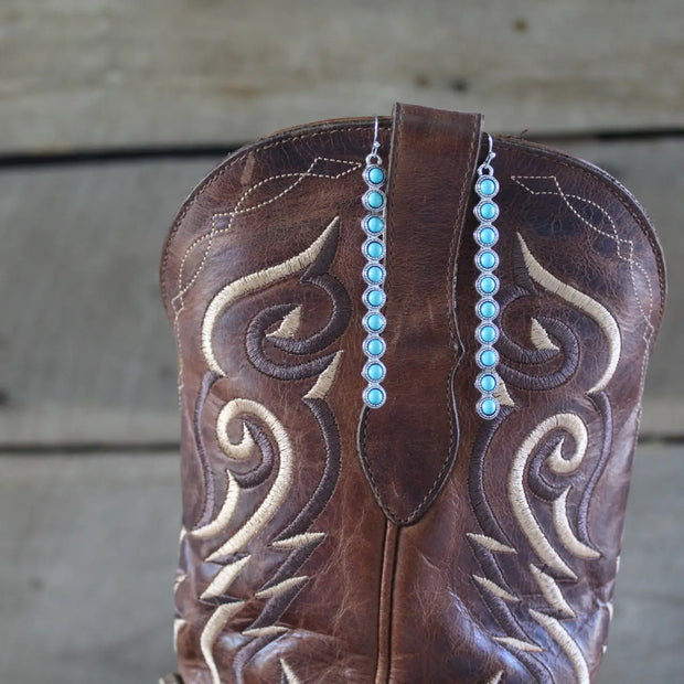 Turquoise Bar Western Earrings