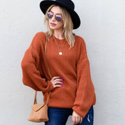 Cozy & Warm Waffle Basic Pullover Sweater