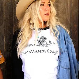 Stay Western Cowgirl Tee