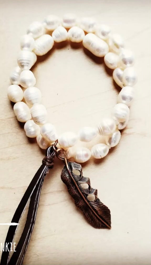 Double Stand Genuine Pearl Bracelet