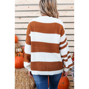 Irregular Stripe Sweater Top
