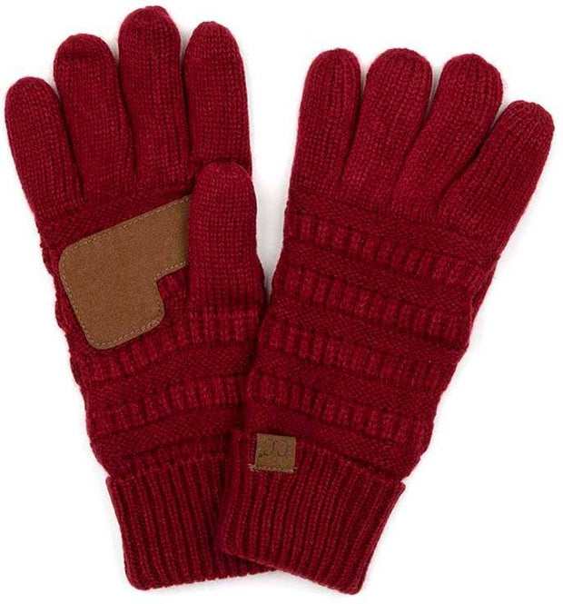 GL25 Burgundy Gloves - C.C Burgundy Knit