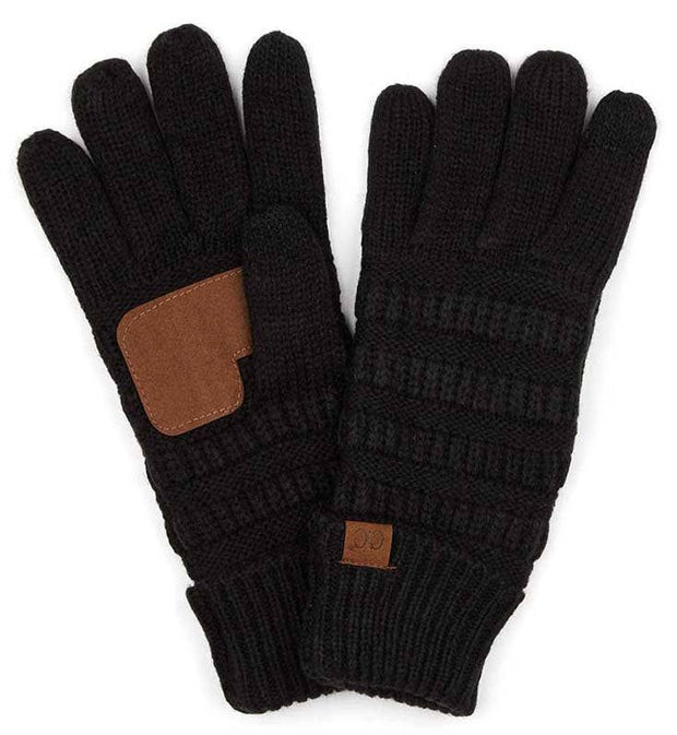 GL25 Black Gloves - C.C Black Knit